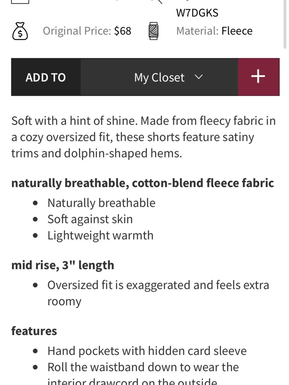 Lululemon Scuba Mid Rise Oversized Short 3” - Picture 12 of 12